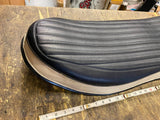 NOS OEM Seat Buddy Harley Ironhead Sportster FLH Glide Black White Sprint Factor