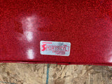 Vtg Metal flake Red Sissybar Pad Passenger Backrest Motorcycle Harley Chopper!