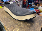 NOS OEM Seat Buddy Harley Ironhead Sportster FLH Glide Black White Sprint Factor