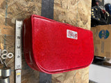 Vtg Metal flake Red Sissybar Pad Passenger Backrest Motorcycle Harley Chopper!