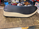 NOS OEM Seat Buddy Harley Ironhead Sportster FLH Glide Black White Sprint Factor