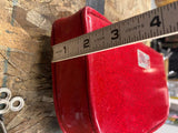 Vtg Metal flake Red Sissybar Pad Passenger Backrest Motorcycle Harley Chopper!