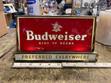 Vtg 50s Budweiser Light Cash Register Beer Sign Preffered Everywhere Breweriana!