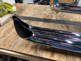 Custom Exhaust Pipes Harley Softail Custom Chopper Flame Cut tips Santee Snub no