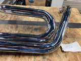 Custom Exhaust Pipes Harley Softail Custom Chopper Flame Cut tips Santee Snub no