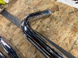 Custom Exhaust Pipes Harley Softail Custom Chopper Flame Cut tips Santee Snub no