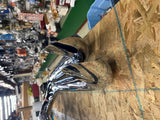 Custom Exhaust Pipes Harley Softail Custom Chopper Flame Cut tips Santee Snub no