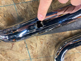 Custom Exhaust Pipes Harley Softail Custom Chopper Flame Cut tips Santee Snub no