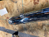 Custom Exhaust Pipes Harley Softail Custom Chopper Flame Cut tips Santee Snub no