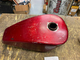 Vtg Old Skool Chopper GAs Tank Harley Honda Motorcycle Metalflake Red Panhead