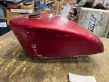 Vtg Old Skool Chopper GAs Tank Harley Honda Motorcycle Metalflake Red Panhead