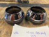 Front fork Rubber Boot Covers Chrome OEM Harley 41mm Softail Wide Glide Slider!