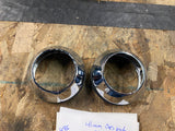 Front fork Rubber Boot Covers Chrome OEM Harley 41mm Softail Wide Glide Slider!