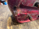 Vtg Old Skool Chopper GAs Tank Harley Honda Motorcycle Metalflake Red Panhead