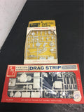 Vintage model Car accessories lot Revell AMT drag strip in box custom parts box