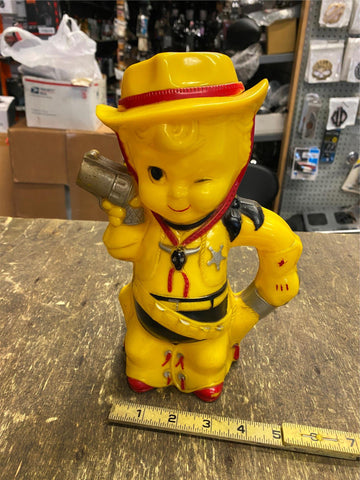 50's Alladin Lil Cowboy Western Vtg Toy Pitcher Celluloid Hard Plastic Collectib
