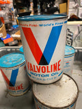Vtg Valvoline Motor Oil Paper Can Full Unopened Heavy Duty Auto Truck Petroliana