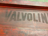 Vtg Valvoline Oil Gas Collector Sign Silk Screen Decor Man Cave Garage Advertisi