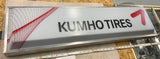 Kumho Tires Large Gas Oil Advertising Sign Light 37" Man Cave Auto Dealer Petrol