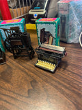 Lot Of 5 Antique Finished Die-Cast Miniature Pencil Sharpeners Various Kinds