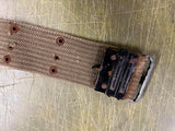 Vintage Original WW2 Era United States Army Military Web Belt Green Collectable