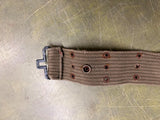 Vintage Original WW2 Era United States Army Military Web Belt Green Collectable