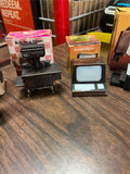 Lot Of 5 Antique Finished Die-Cast Miniature Pencil Sharpeners Various Ones
