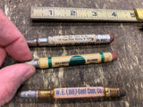 Lot Vtg Advertising Mini Bullet Pencils Fertilizer Elevator Stock yard Milling