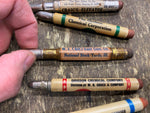 Lot Vtg Advertising Mini Bullet Pencils Fertilizer Elevator Stock yard Milling