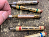 Lot Vtg Advertising Mini Bullet Pencils Fertilizer Elevator Stock yard Milling