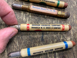 Lot Vtg Advertising Mini Bullet Pencils Fertilizer Elevator Stock yard Milling
