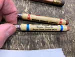 Lot Vtg Advertising Mini Bullet Pencils Fertilizer Elevator Stock yard Milling