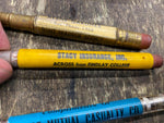 Lot Vtg Advertising Mini Bullet Pencils Insurance Land contracts Grange Mutual