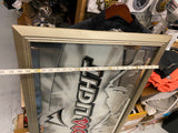 Vtg 44x26 Coors Light Beer Sign Mirror Framed Breweriana man Cave Decor silver b