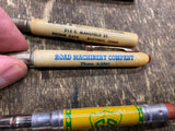 Lot Vtg Advertising Mini Bullet Pencils Road machinery Davco GS GRAce Chemical