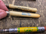 Lot Vtg Advertising Mini Bullet Pencils Road machinery Davco GS GRAce Chemical