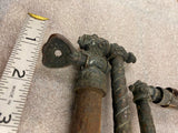 Art Deco Inverted Gas Swing Arm Wall Sconce Light Fixture Brass Burner Antique!
