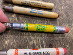 Lot Vtg Advertising Mini Bullet Pencils Road machinery Davco GS GRAce Chemical