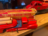 MARX PRESSED STEEL TIN TRUCK TOY LOG HAULER Vtg  Wind Up 1930'S Orig Box Mint!