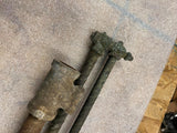 Art Deco Inverted Gas Swing Arm Wall Sconce Light Fixture Brass Burner Antique!
