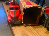 MARX PRESSED STEEL TIN TRUCK TOY LOG HAULER Vtg  Wind Up 1930'S Orig Box Mint!