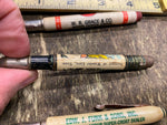 Lot Vtg Advertising Mini Bullet Pencils Advanced drainage funk sons Wonder Cave
