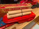 MARX PRESSED STEEL TIN TRUCK TOY LOG HAULER Vtg  Wind Up 1930'S Orig Box Mint!
