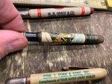 Lot Vtg Advertising Mini Bullet Pencils Advanced drainage funk sons Wonder Cave