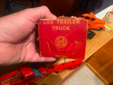 MARX PRESSED STEEL TIN TRUCK TOY LOG HAULER Vtg  Wind Up 1930'S Orig Box Mint!