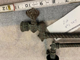 Art Deco Inverted Gas Swing Arm Wall Sconce Light Fixture Brass Burner Antique 2
