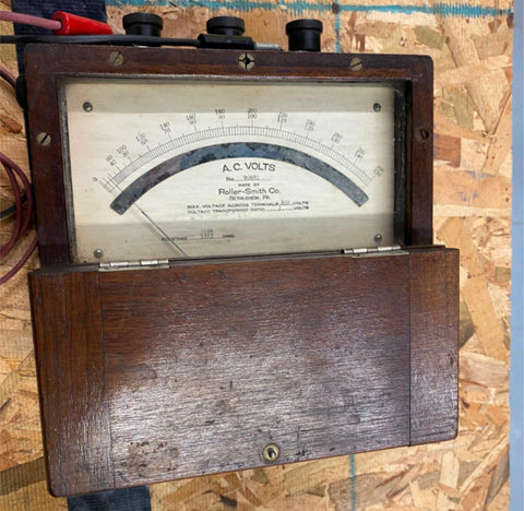 Vtg Electronics Roller Smith Co ohm meter Wood Case Tester Electric Bethlehem pa