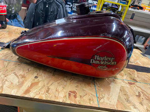 Genuine OEM Harley Davidson FXR Center Fill Red Gas Tank FXRT FXRS