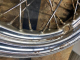 OEM Rolled edge Wheel spoke Harley FLH Glide 1967-73 Mid Star hub Shovelhead 16"