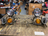 Vtg OEM Spotlight Passing Lamp Assy Clear hooter horns Shovelhead Panhead FLH!